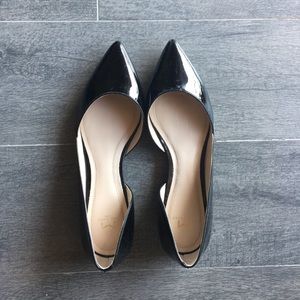 Marc Fisher Black ‘Sunny’ pointed toe patent flats